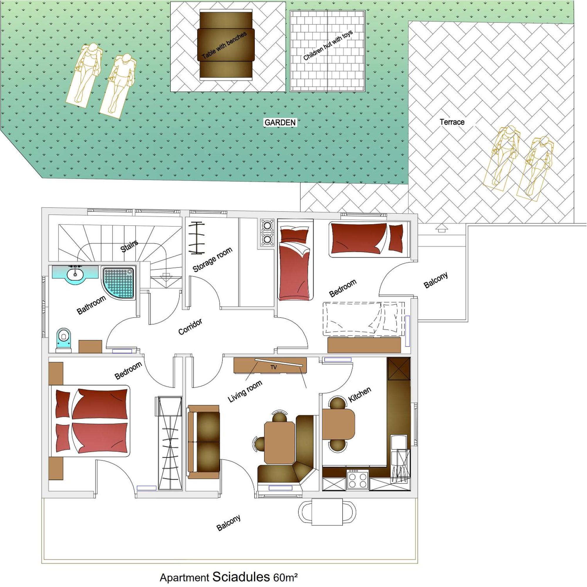 Apartment Sciadules オルティゼーイ エクステリア 写真